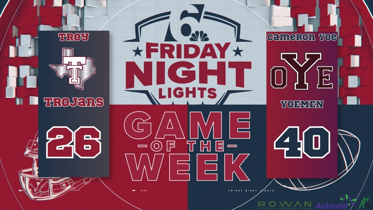 Friday Night Lights Game of the Week | Troy vs. Cameron Yoe — KCEN (Central Texas), Bangalore Sports news