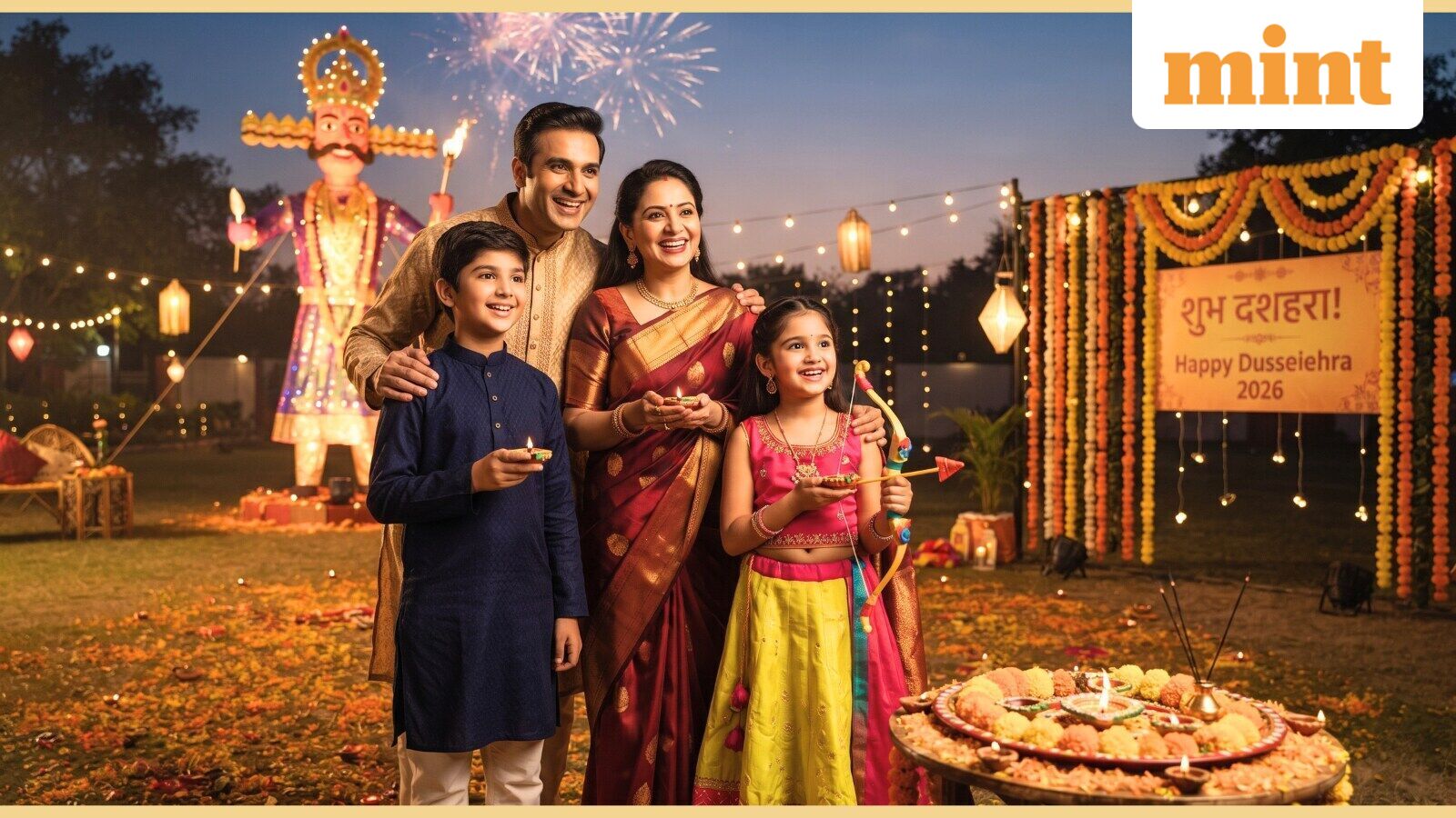 Dussehra-Vijayadashami 2026 wishes family, friends and colleagues; WhatsApp status: Celebrate triumph of good over evil — Mint India