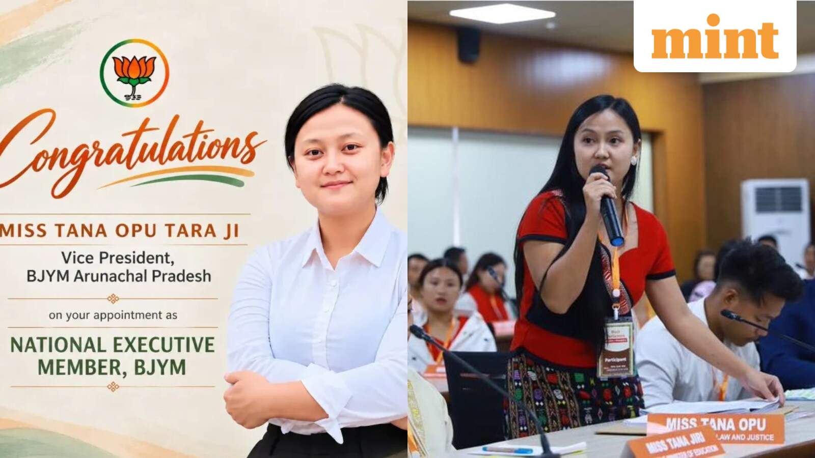 Who is Tana Opu Tara? BJP youth wing BJYM gets new member from Arunachal Pradesh tasked with ‘stronger Bharat’ vision — Mint India, Bangalore Technology news