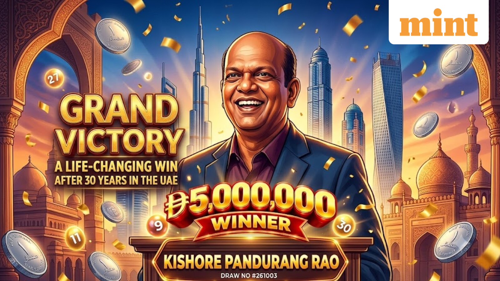 After 30 yrs in UAE, Indian expat in Sharjah wins 12.9 cr in UAE Lottery: 'Now I have a chance to apply for Golden Visa' — Mint India, Bangalore Technology news