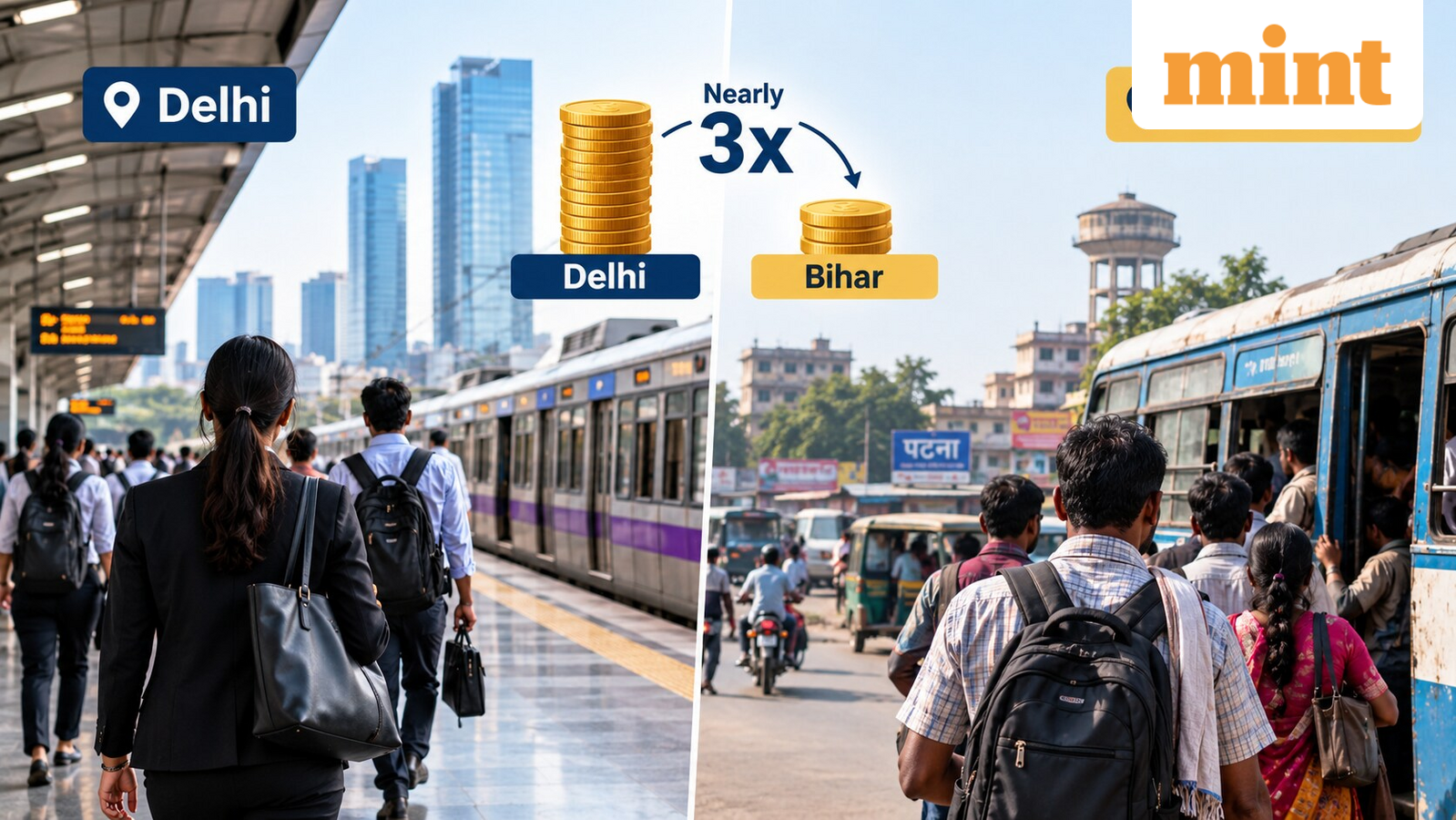 Delhi vs Bihar: Delhi workers spend nearly three times more than urban Bihar commuters — NHTS survey reveals details — Bangalore Technology news